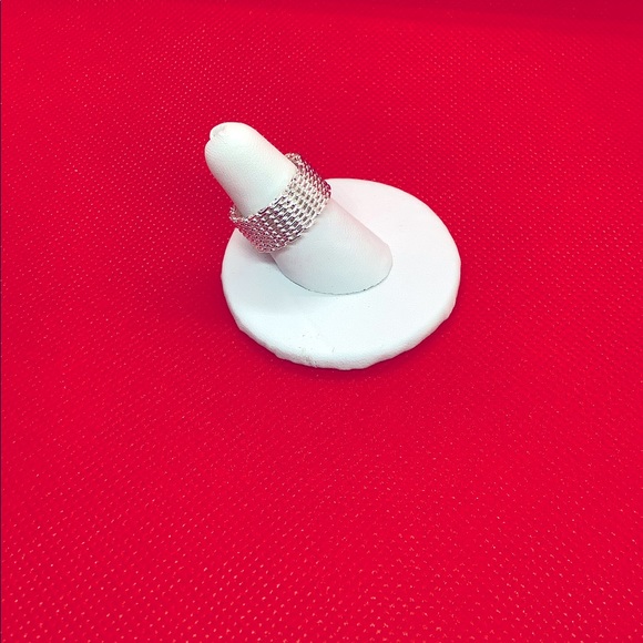 Stamped 925 Fine Sterling Silver Mesh Ring NWT $189 - Picture 6 of 7